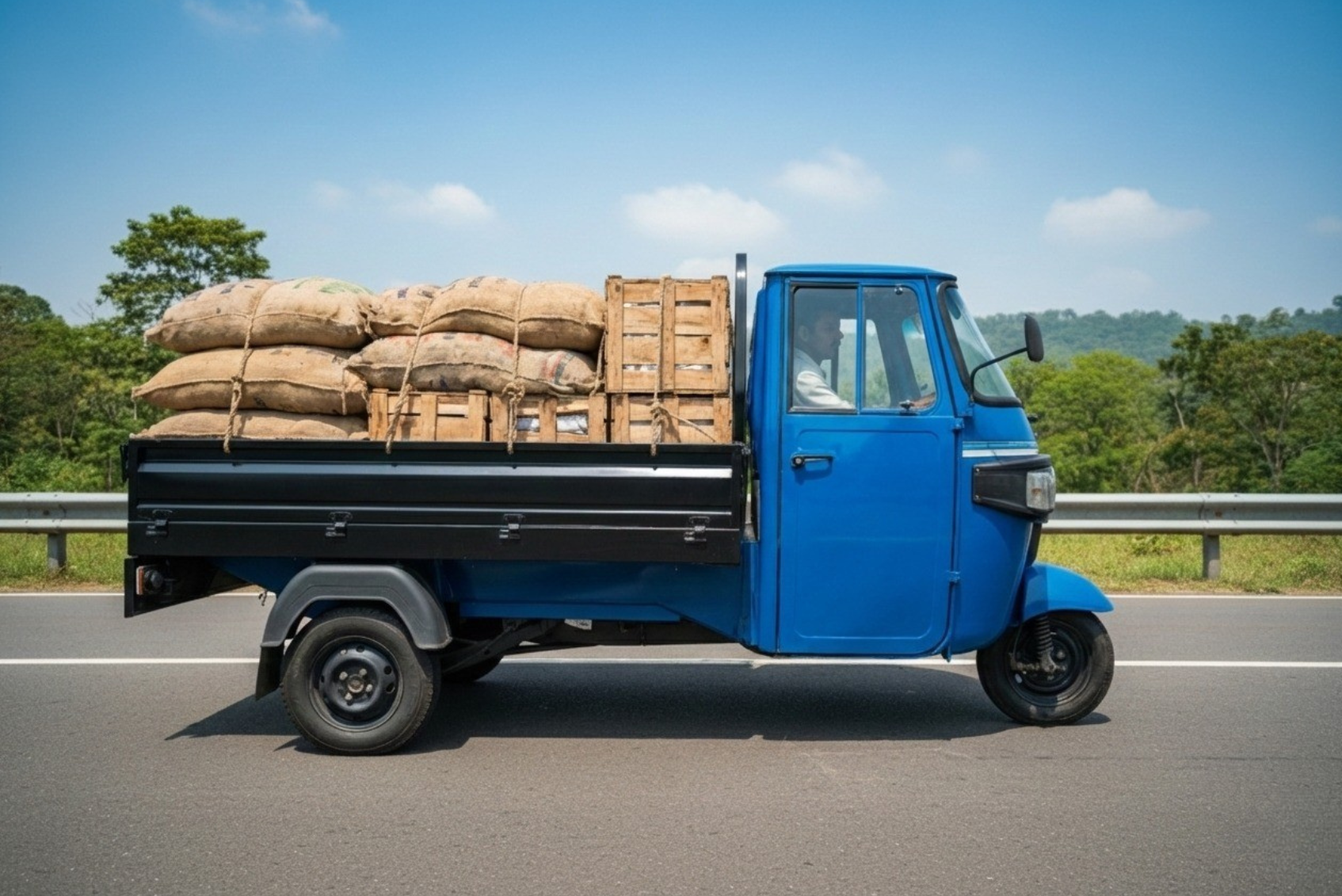 car interior from central back seat position showing driver and blurred view through windscreen of a busy road at night